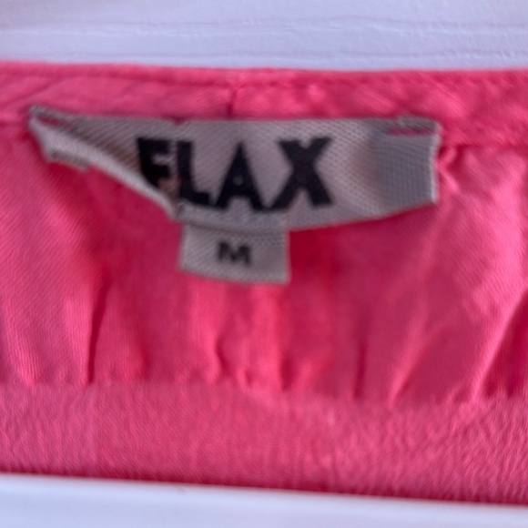 Flax Textured Linen Cotton Blend Feather Top Lagenlook Tunic 3/4 Sleeve size M - Picture 2 of 5